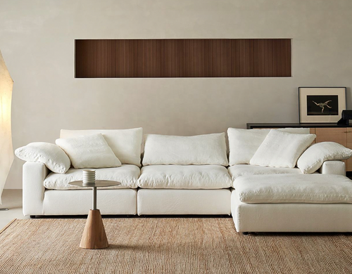 Italian-Inspired Modular L-Shape Linen Sofa