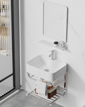 Modern Wall-Mounted Bathroom Vanity with Mirror