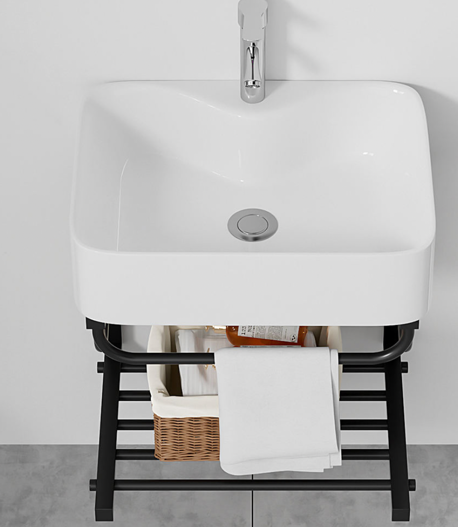Modern Wall-Mounted Bathroom Vanity with Mirror