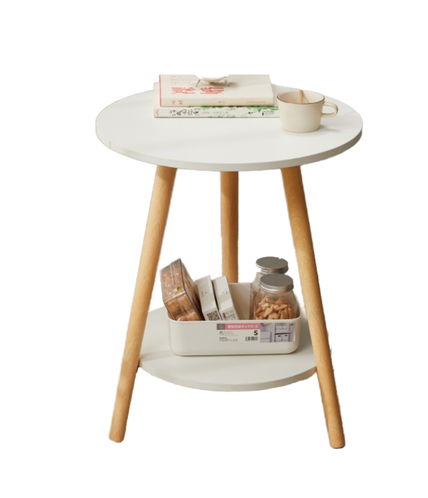 Modern Double-Layer Wooden Coffee Table