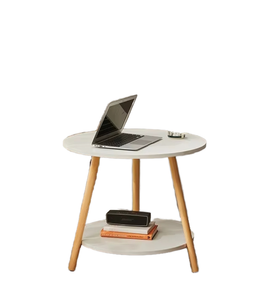 Modern Double-Layer Wooden Coffee Table
